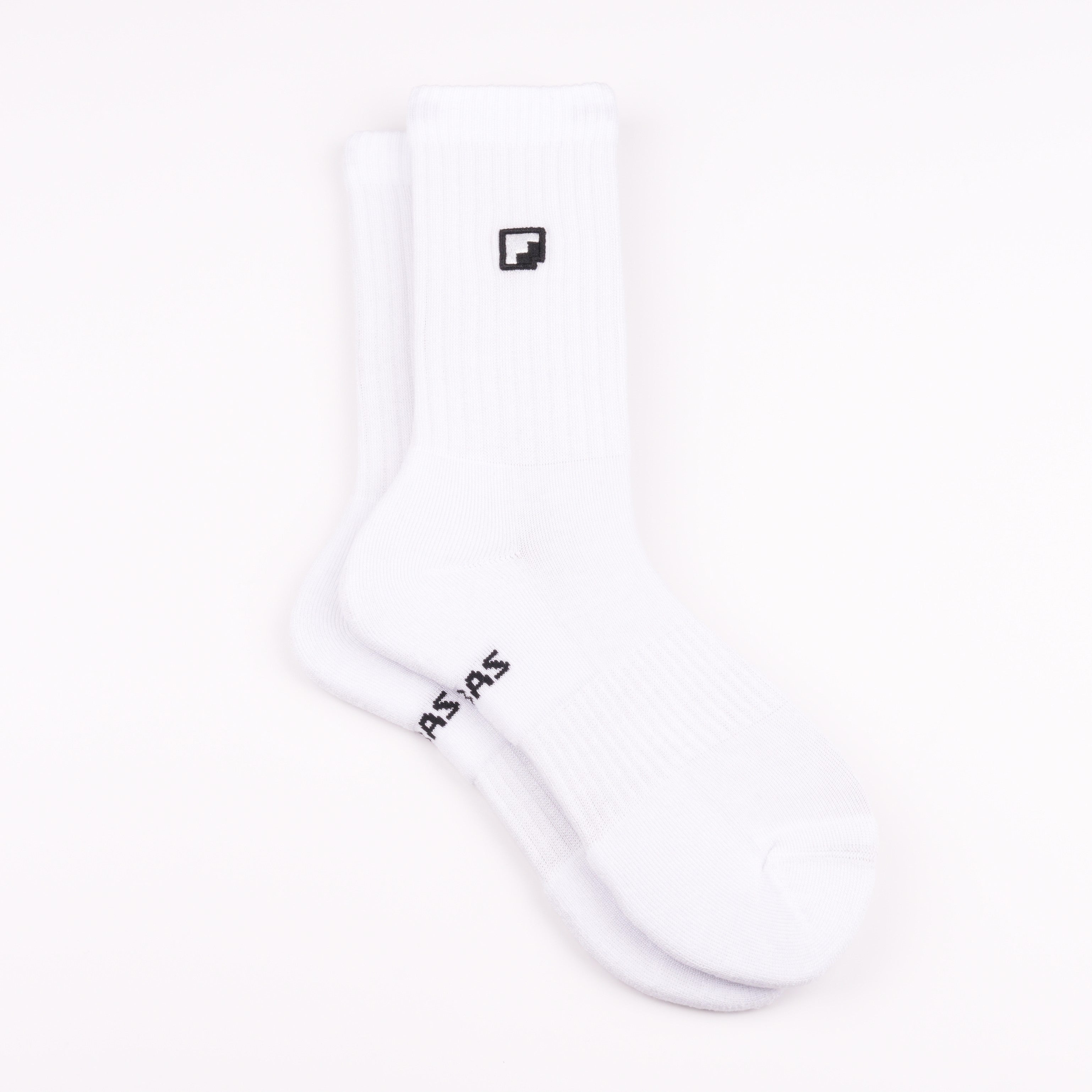 Beyaz spor çorap - havlu taban darbe emici destek