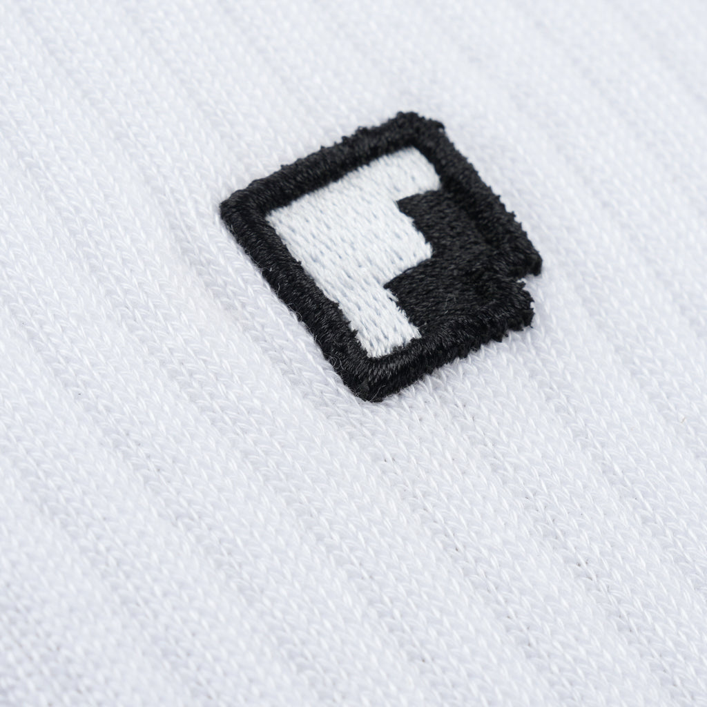 Fubas beyaz crew çorap - kaymayan elastik kemer