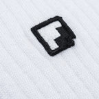 Fubas beyaz crew çorap - kaymayan elastik kemer