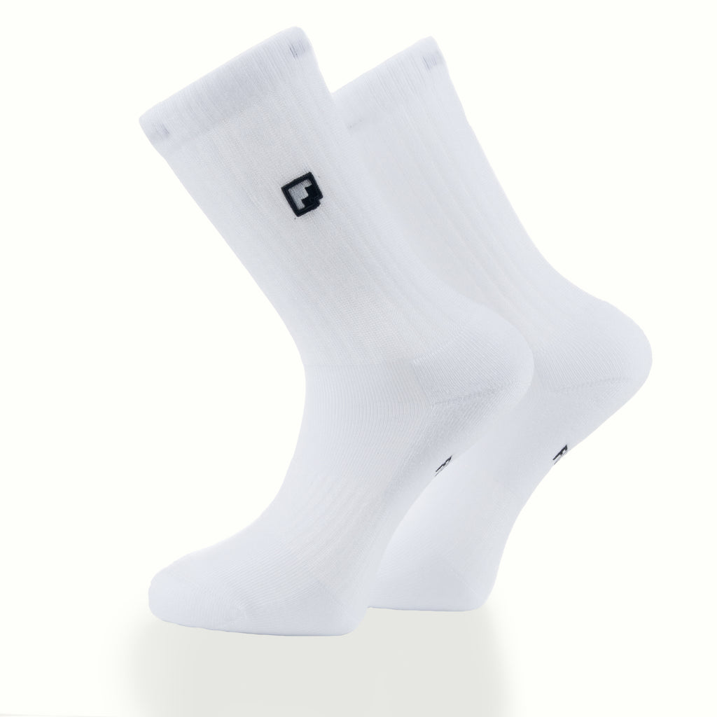 Beyaz spor çorap - havlu taban darbe emici destek
