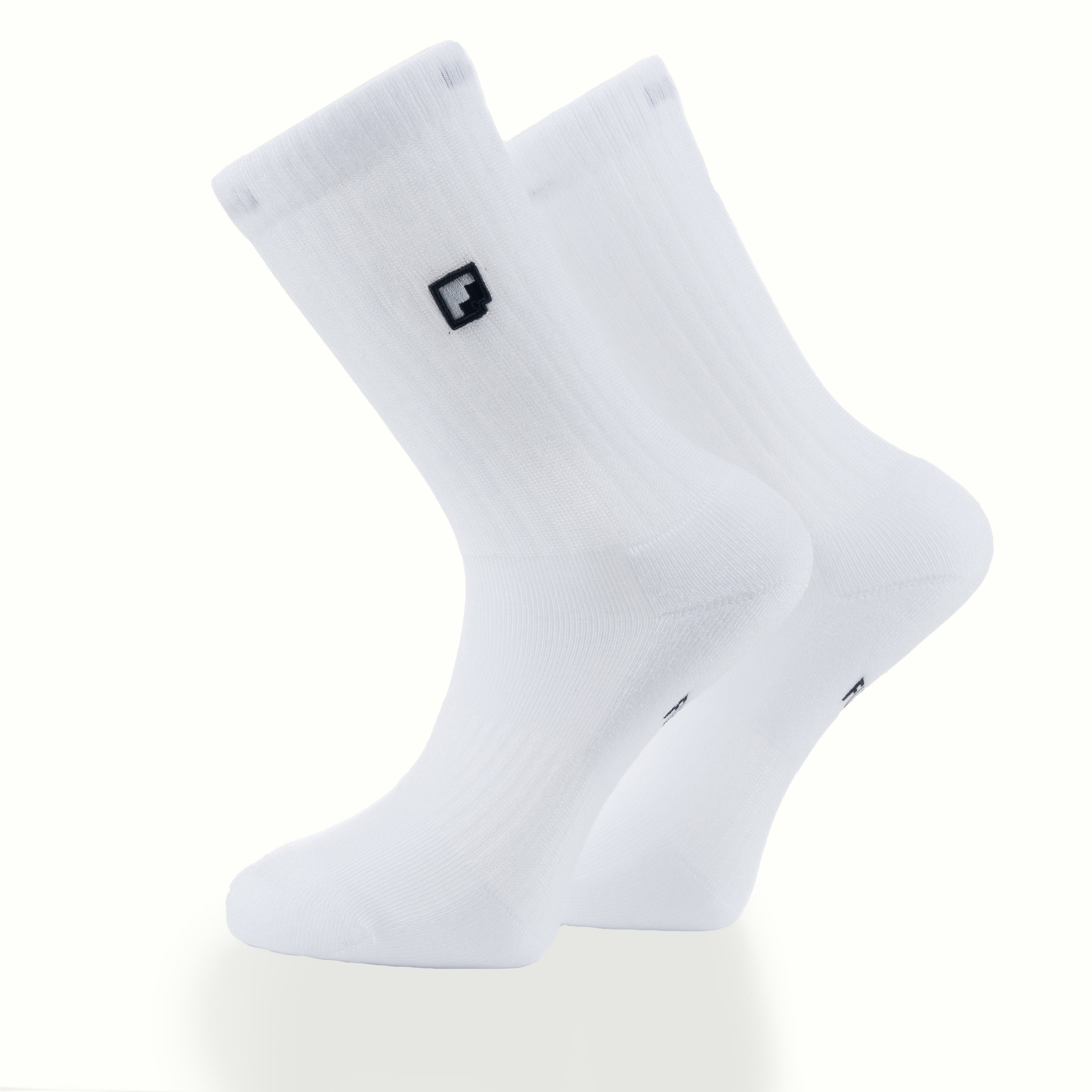 Beyaz spor çorap - havlu taban darbe emici destek