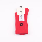Kırmızı pamuklu crew çorap - dikişsiz burun konfor teknolojisi