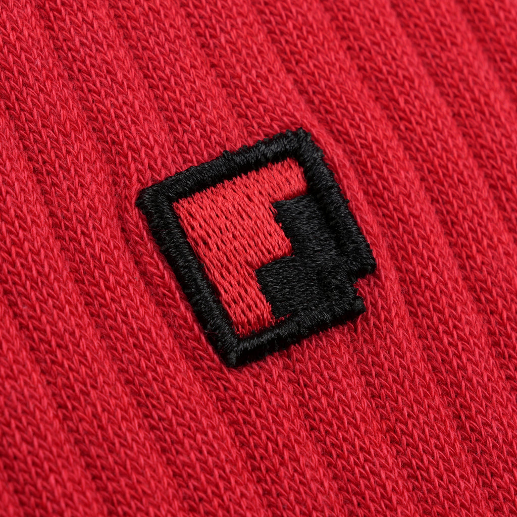 Fubas kırmızı crew çorap - kaymayan elastik kemer