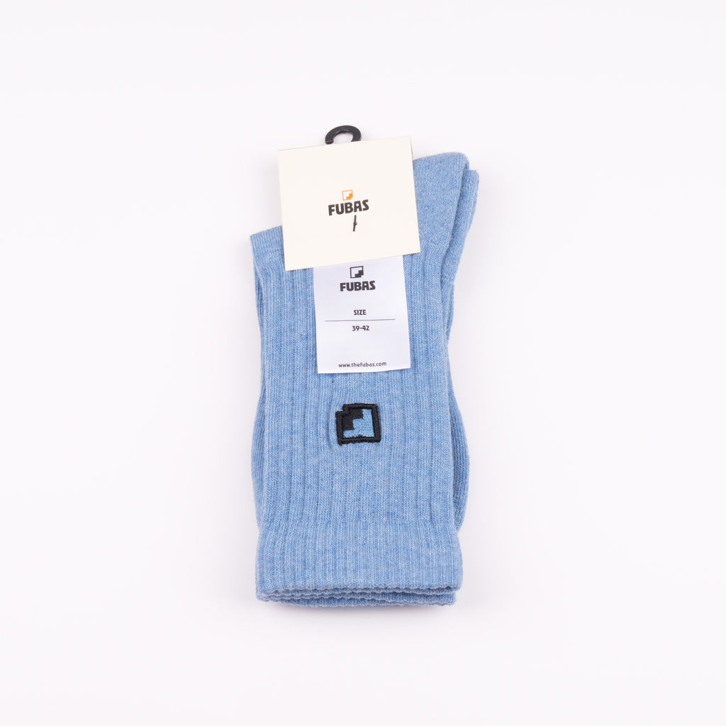 Mavi pamuklu crew çorap - dikişsiz burun konfor teknolojisi