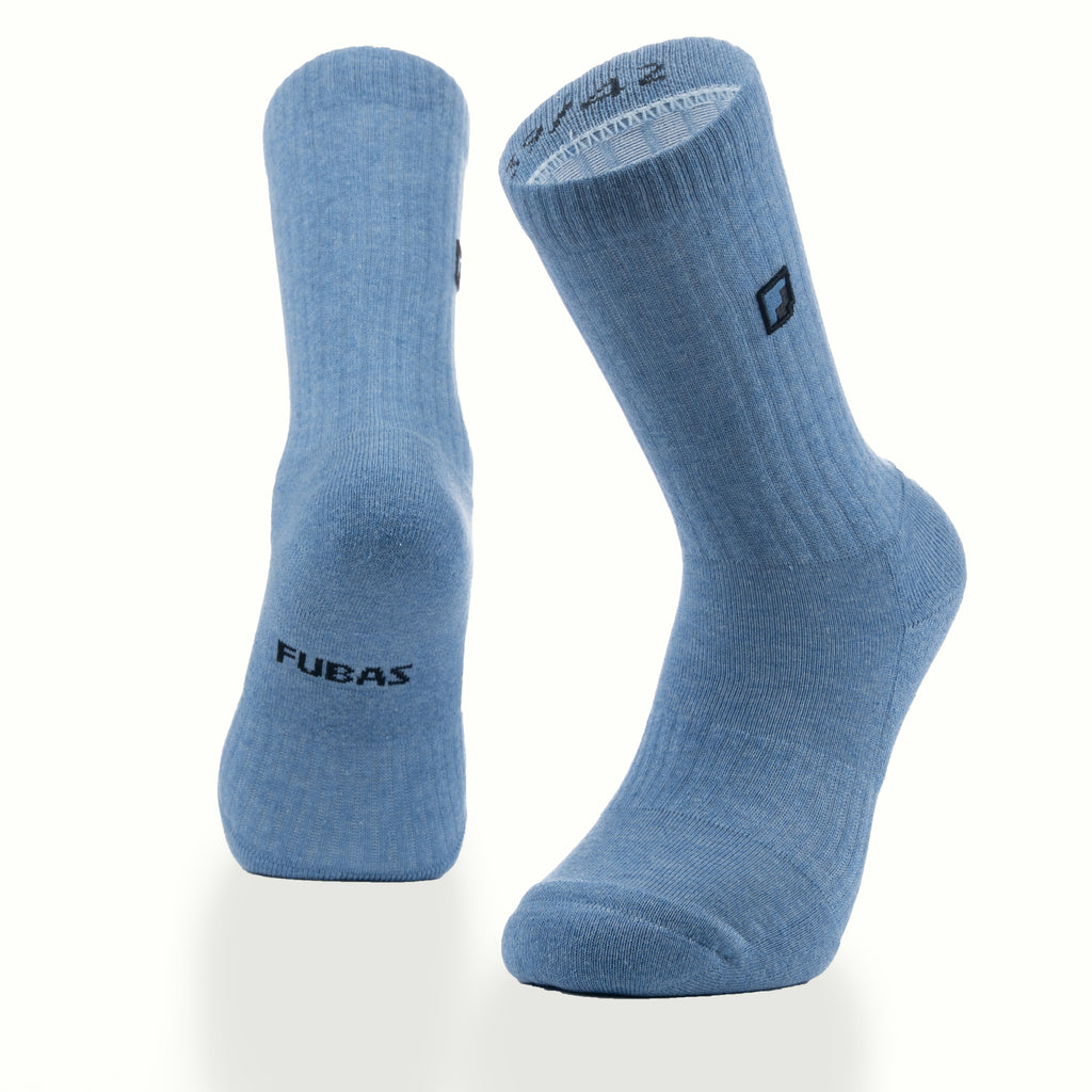 Unisex mavi crew çorap - nefes alır pamuklu kumaş