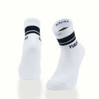 Nefes alır beyaz quarter spor çorap - ter emici yapı