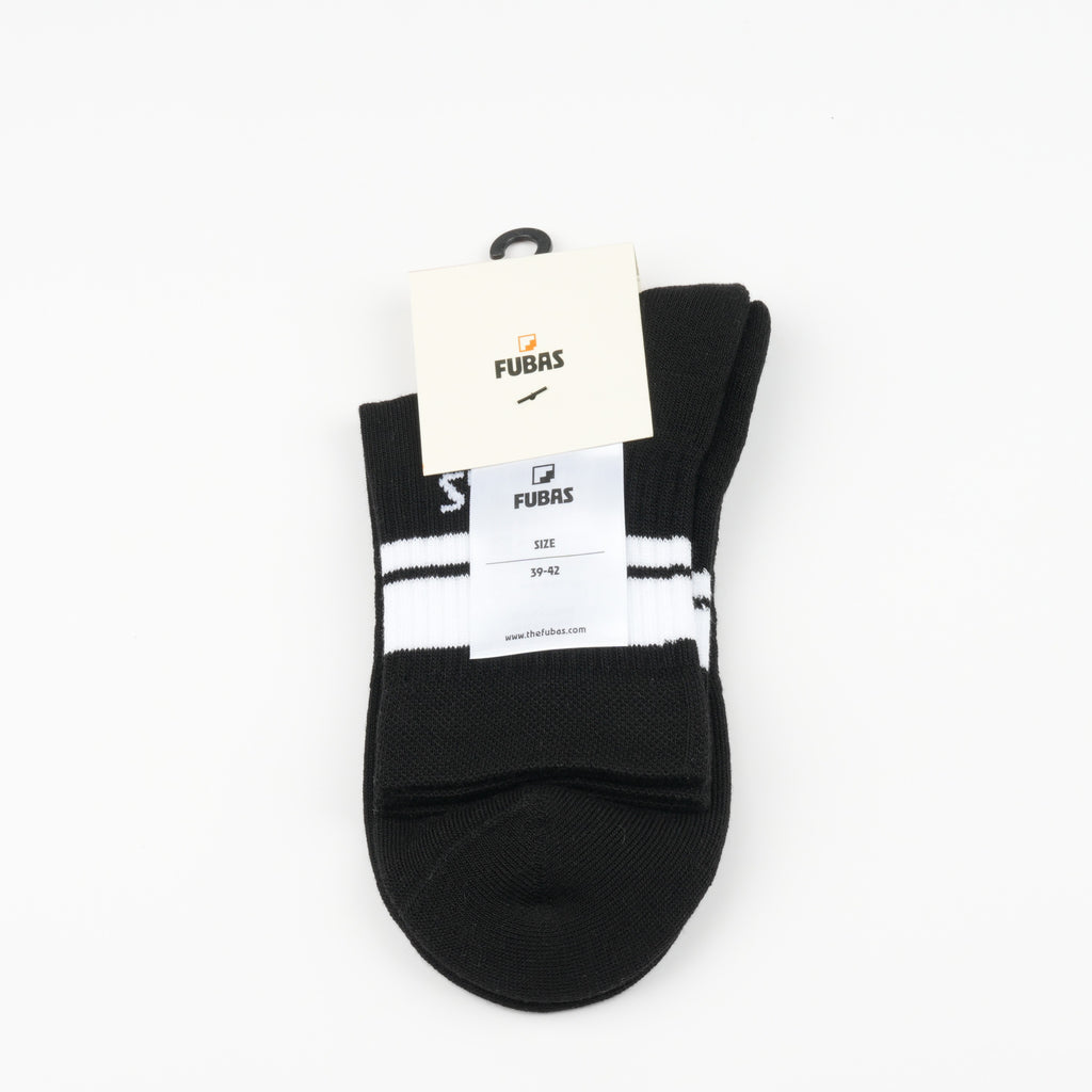 Çift kat örgü siyah kısa pamuklu çorap - dayanıklı uzun ömürlü