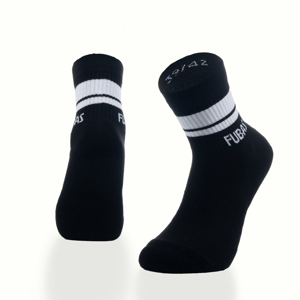 Baklava desenli taban siyah kısa spor çorap - kaymaz destek