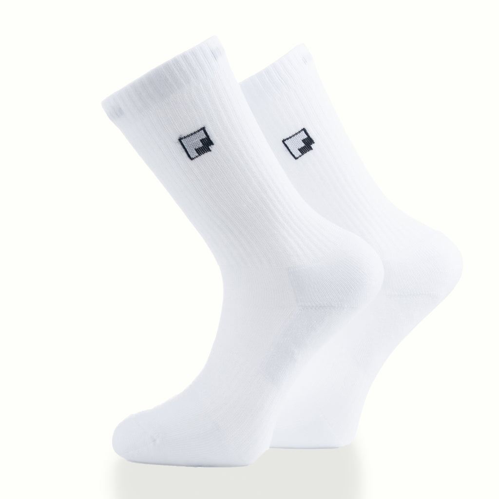 Dikişsiz burun beyaz logolu çorap - konfor teknolojisi