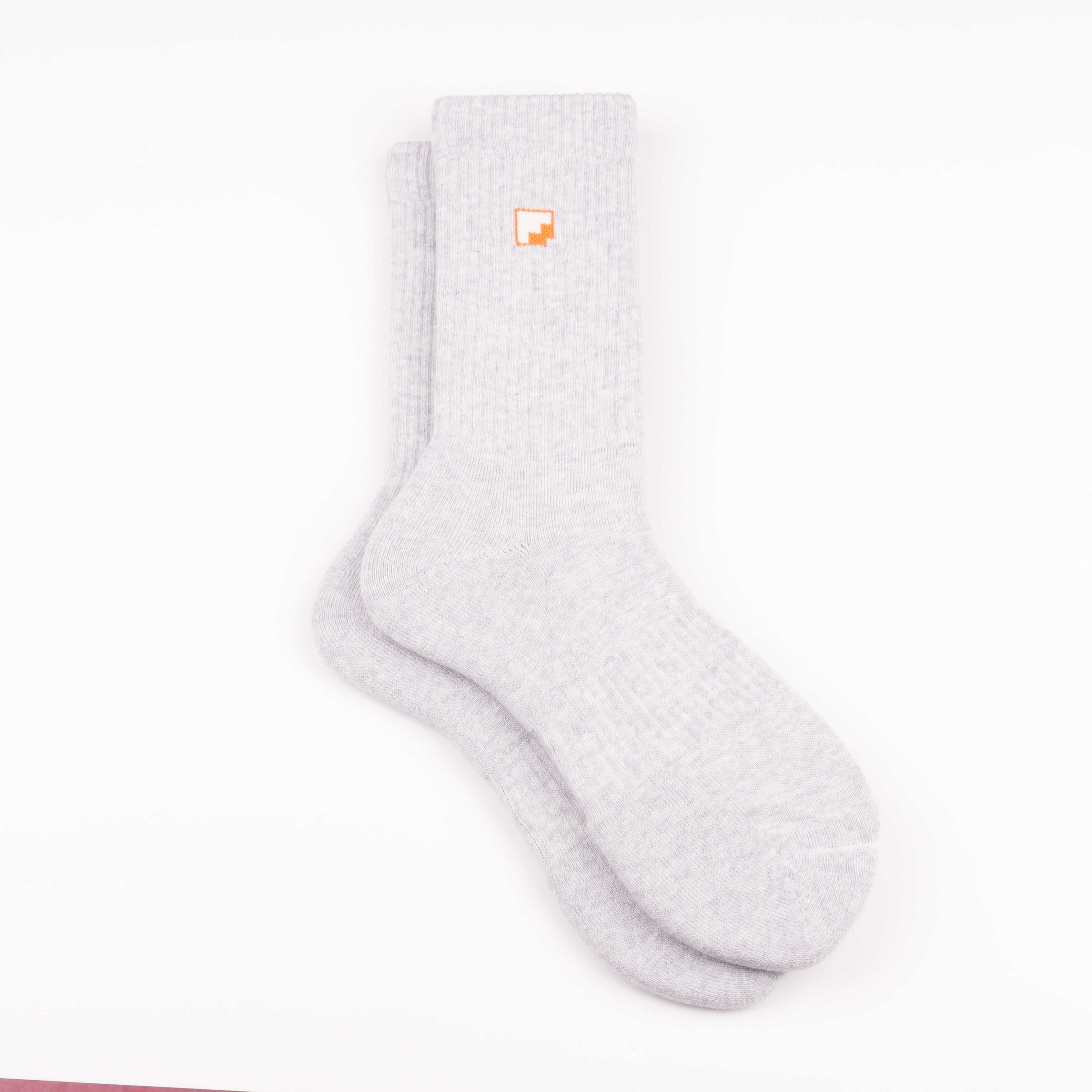 Taban altı  havlu destek gri melanj crew çorap - taban topuk burun havlu