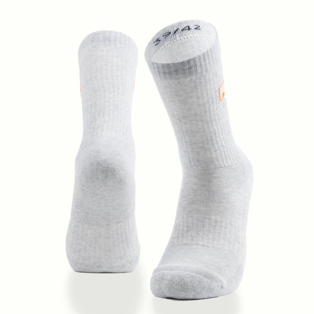 Nefes alır pamuklu gri melanj çorap - ter emici yapı