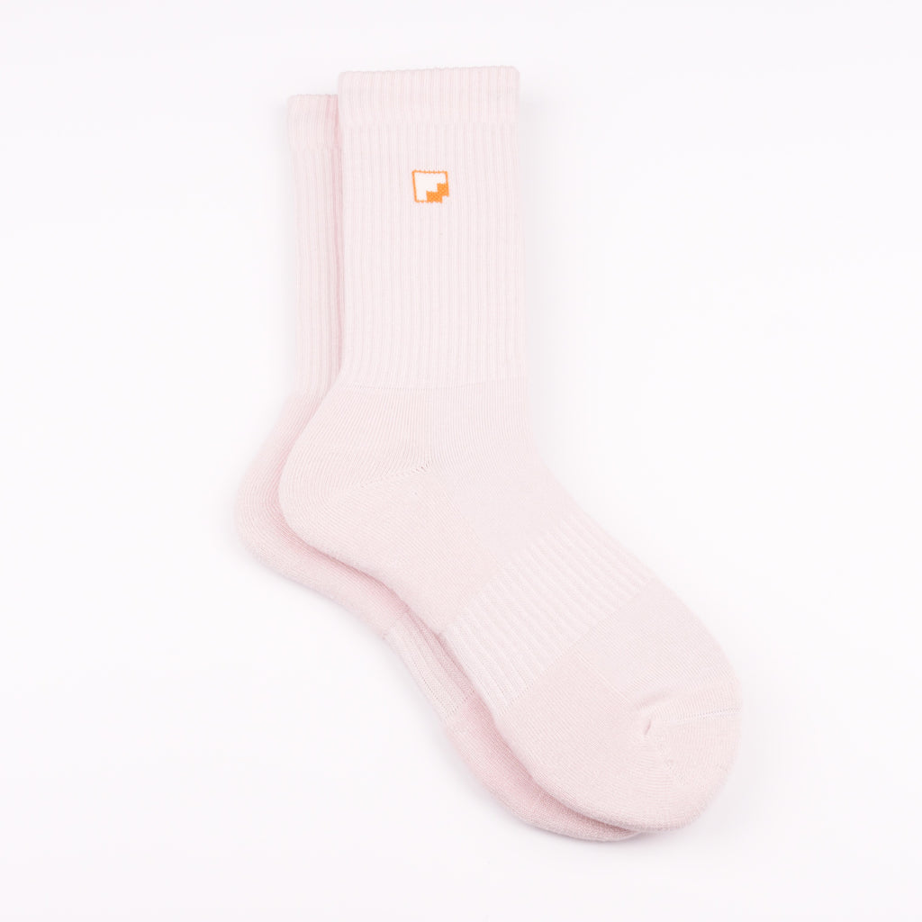 Kaymayan elastik pembe pamuklu çorap - stabil kullanım