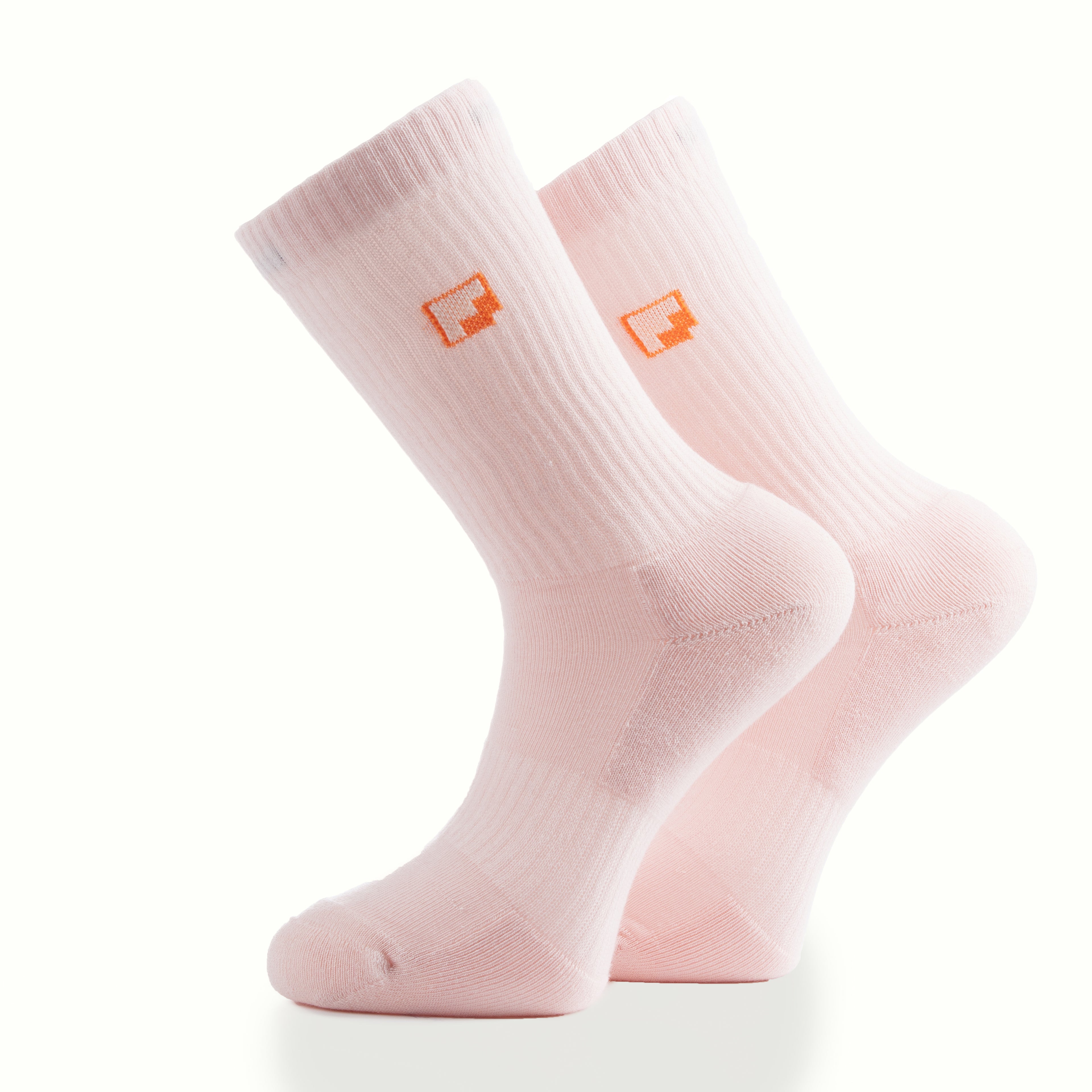 Çift kat örgü pembe ikonik çorap - dayanıklı uzun ömürlü