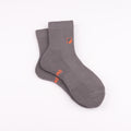 Çift kat örgü gri quarter çorap - dayanıklı uzun ömürlü