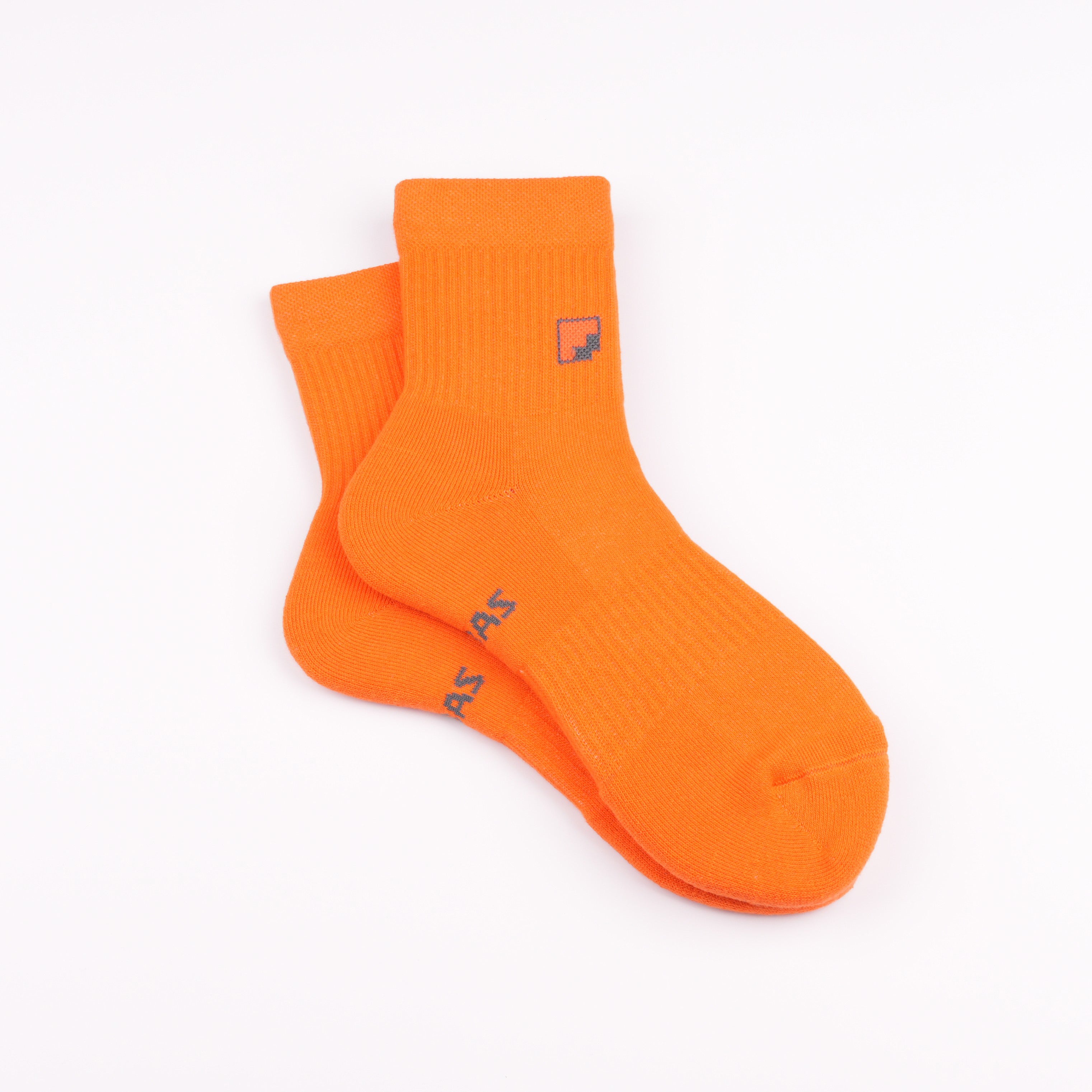 Dikişsiz burun turuncu kısa pamuklu çorap - konfor teknolojisi