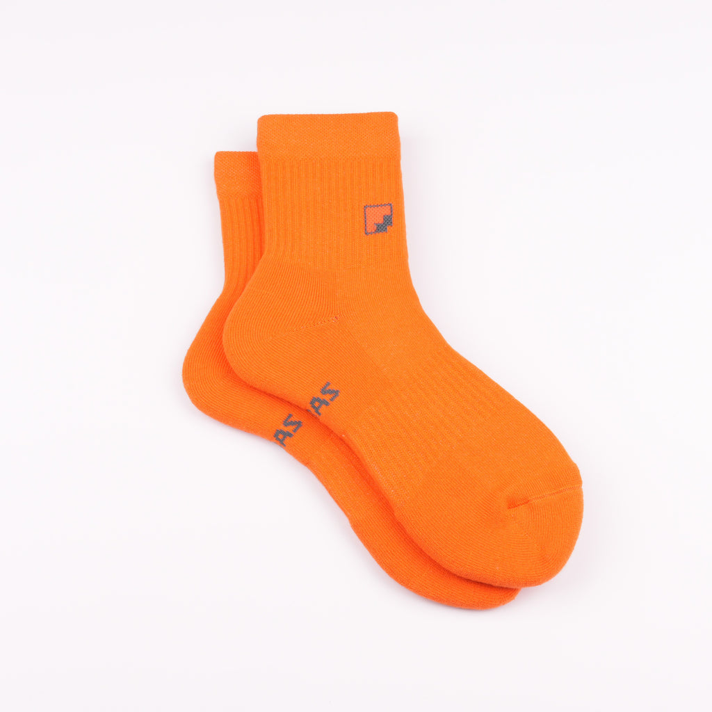 Kaymayan elastik turuncu quarter çorap - stabil kullanım