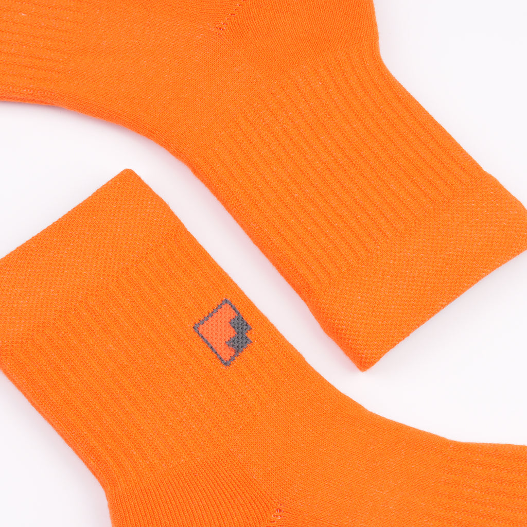 Nefes alır pamuklu turuncu kısa çorap - ter emici yapı
