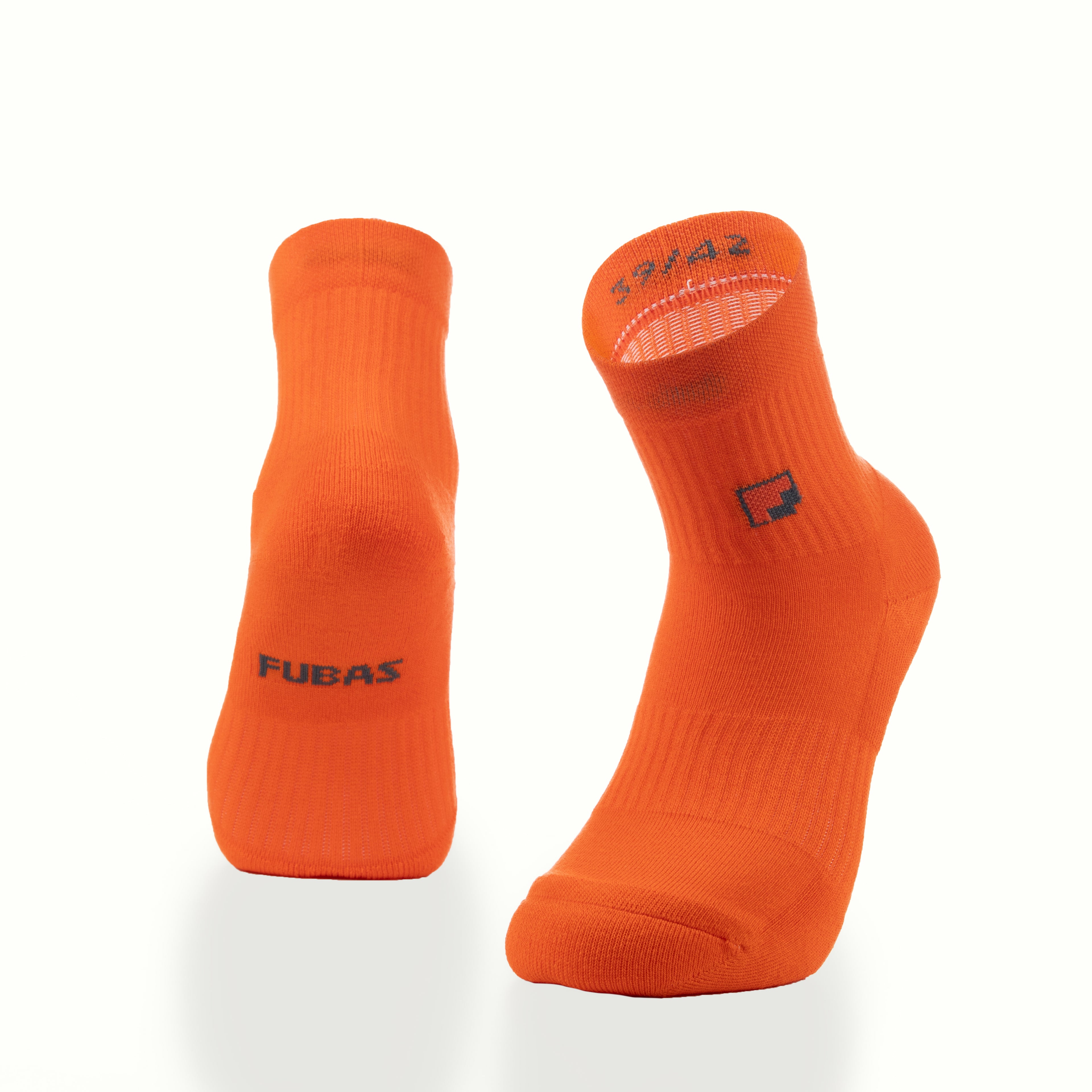 Minimal logo turuncu quarter unisex çorap - premium tasarım