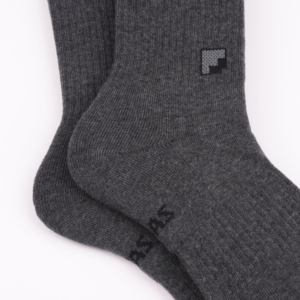Havlu taban antrasit spor çorap - darbe emici destek