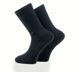 Çift kat örgü antrasit crew çorap - dayanıklı uzun ömürlü