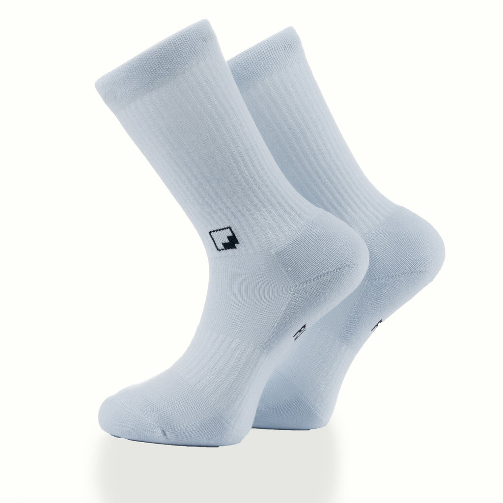 Minimal logo bebek mavisi unisex çorap - premium tasarım