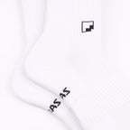 Kaymayan elastik beyaz crew çorap - stabil kullanım