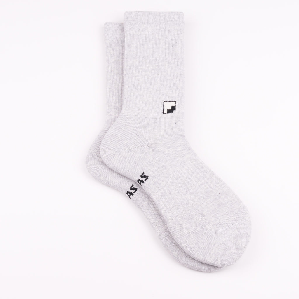 Havlu taban gri melanj spor çorap - darbe emici destek