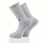 Minimal logo gri melanj unisex çorap - premium tasarım