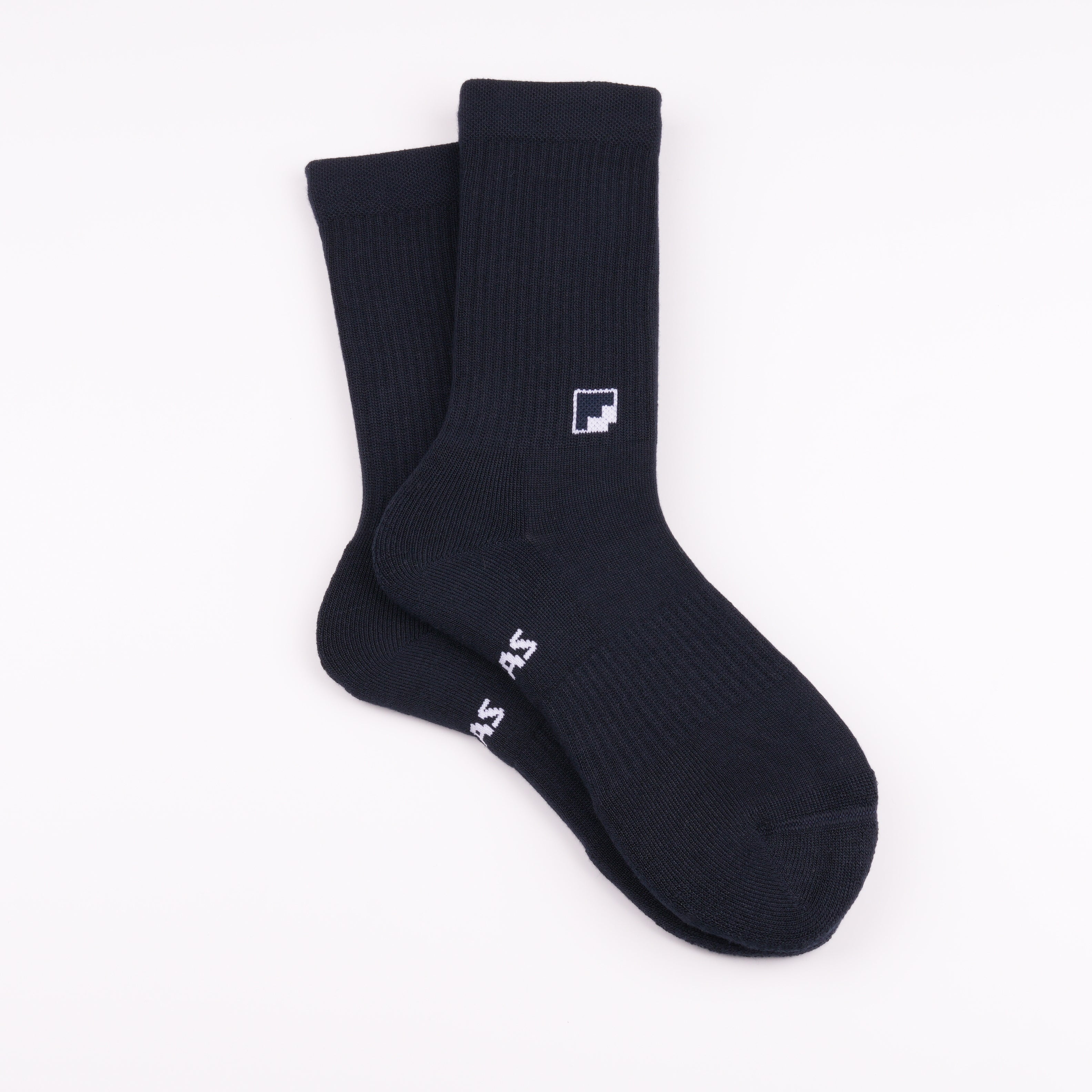 Havlu taban lacivert spor çorap - darbe emici destek