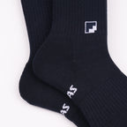 Kaymayan elastik lacivert crew çorap - stabil kullanım