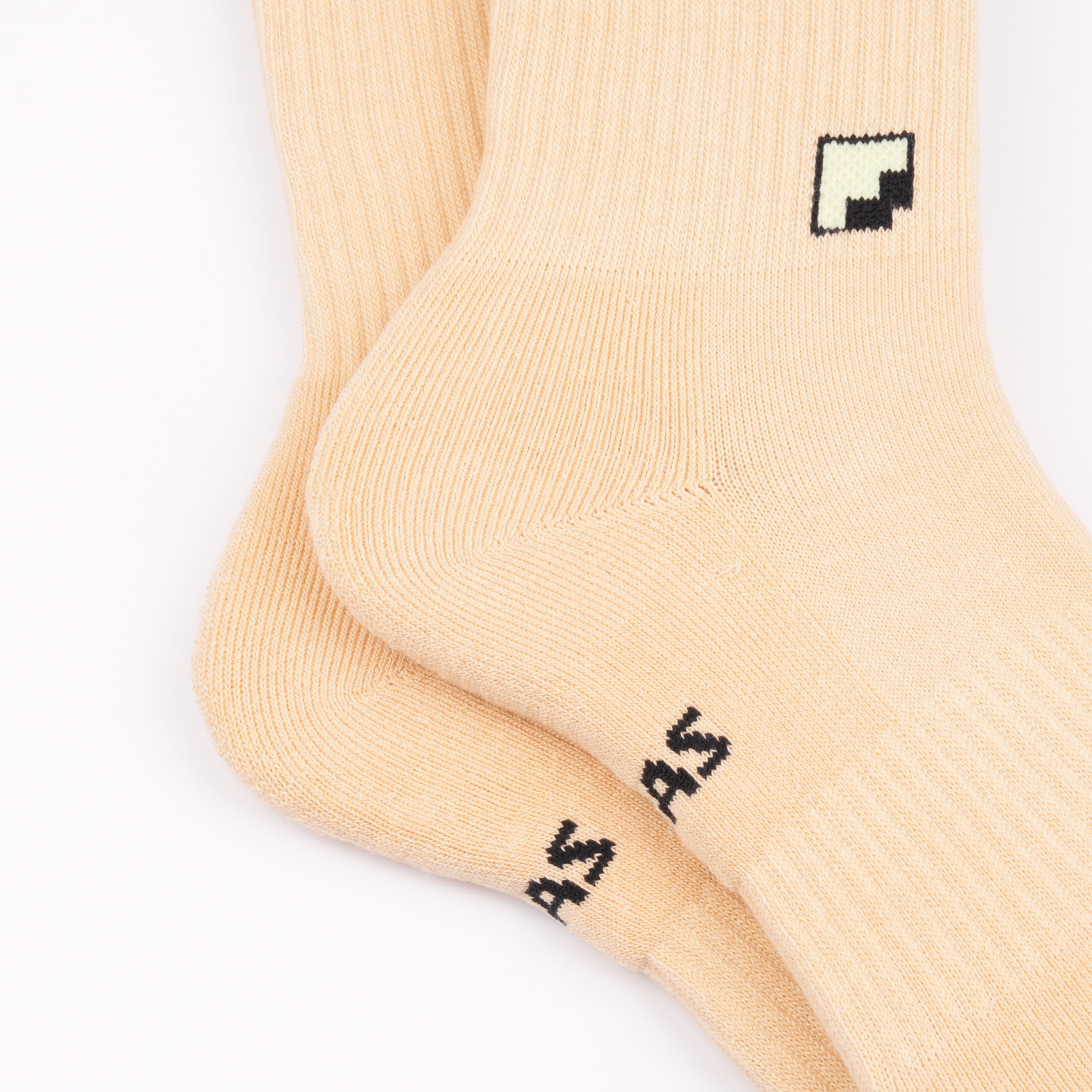 Havlu taban sarı spor çorap - darbe emici destek