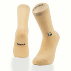 Çift kat örgü sarı crew çorap - dayanıklı uzun ömürlü