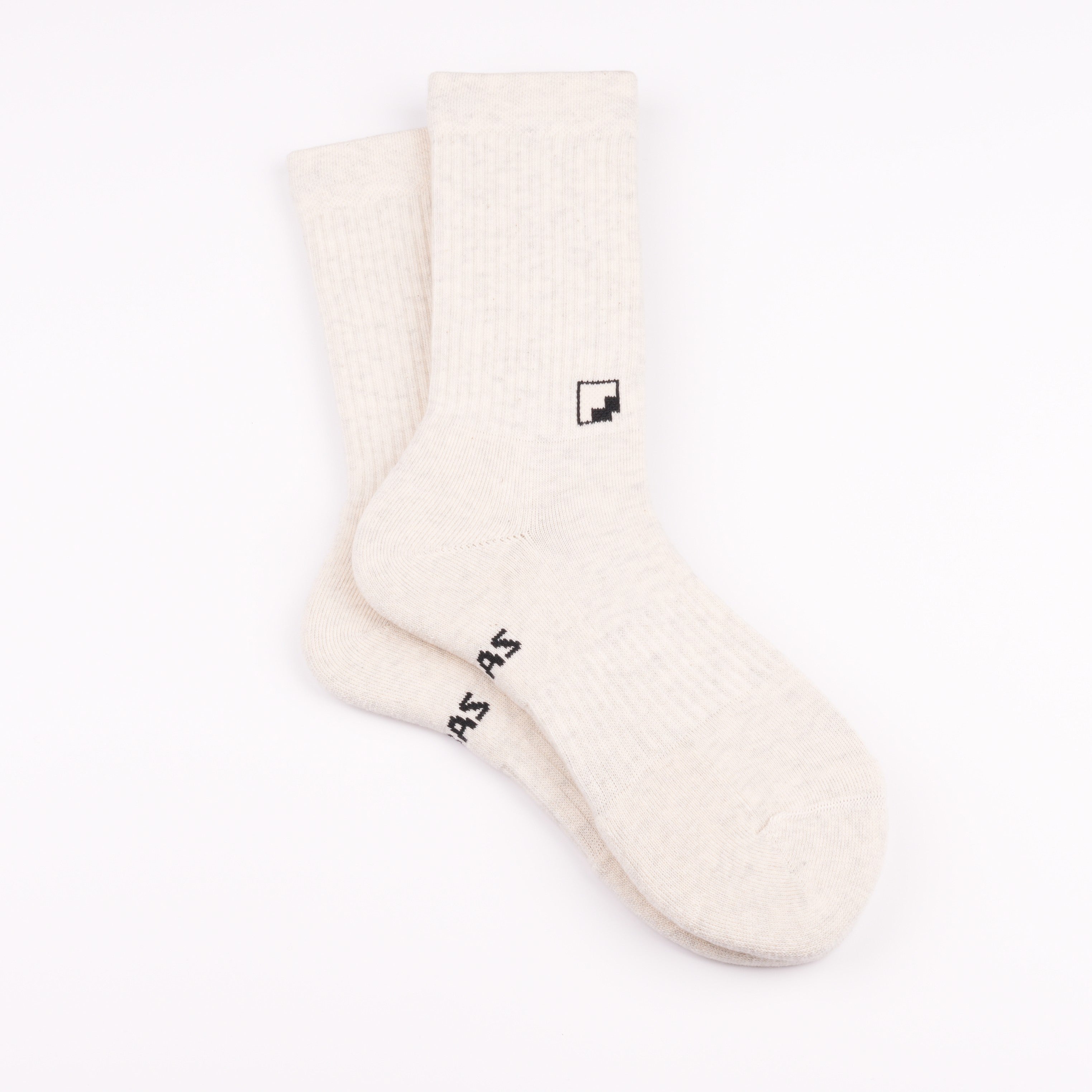 Kaymayan elastik sütlü kahve crew çorap - stabil kullanım