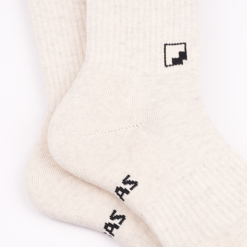 Çift kat örgü sütlü kahve crew çorap - dayanıklı uzun ömürlü