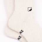 Çift kat örgü sütlü kahve crew çorap - dayanıklı uzun ömürlü