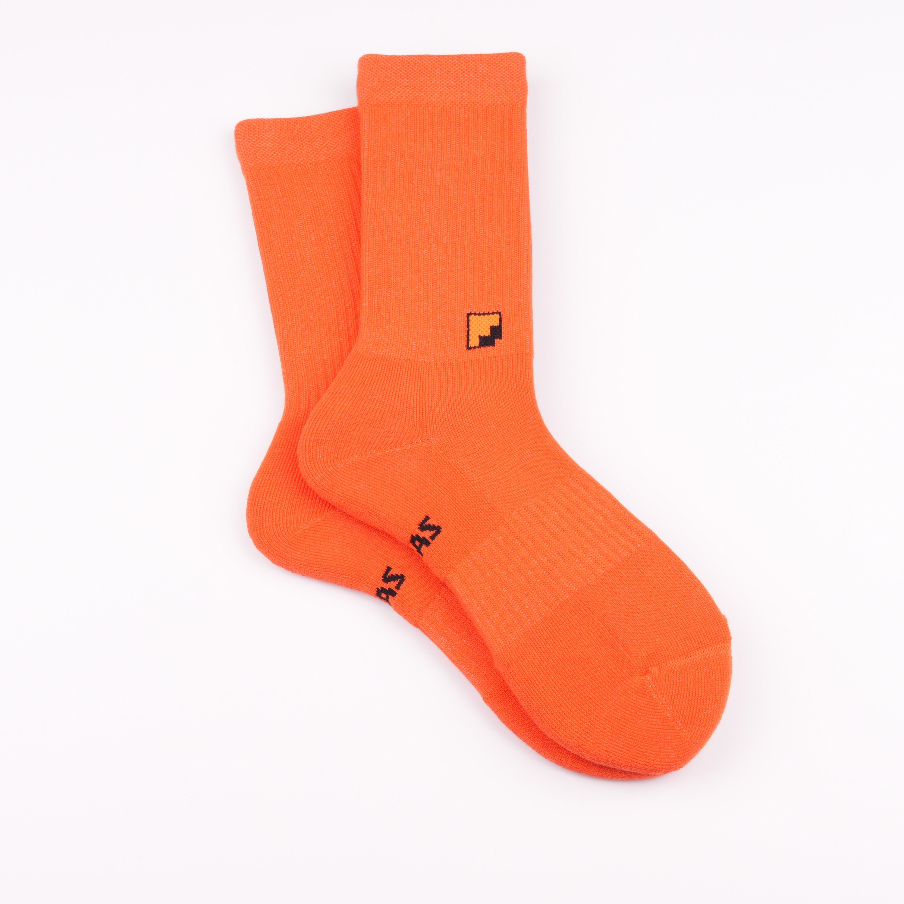 Minimal logo turuncu unisex çorap - premium tasarım