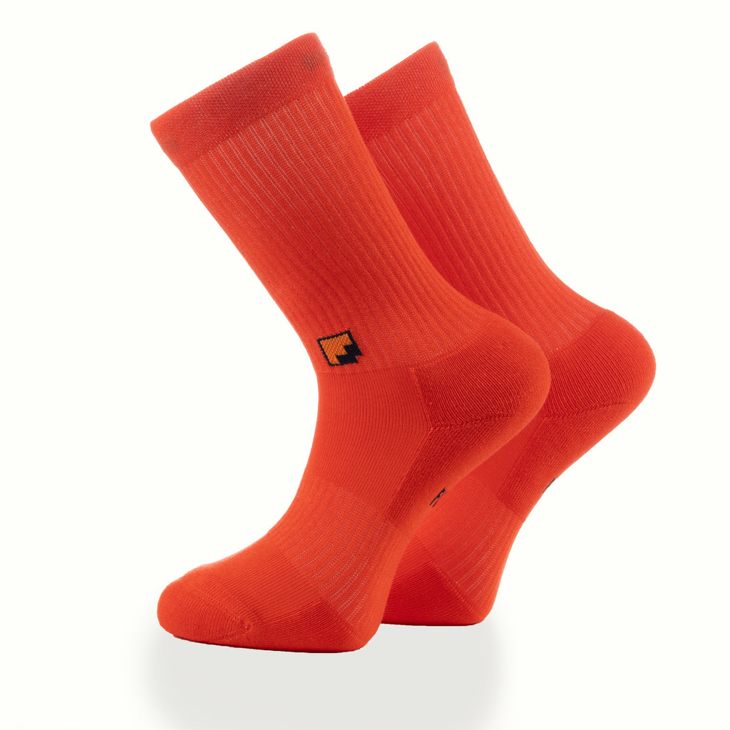 Havlu taban turuncu spor çorap - darbe emici destek