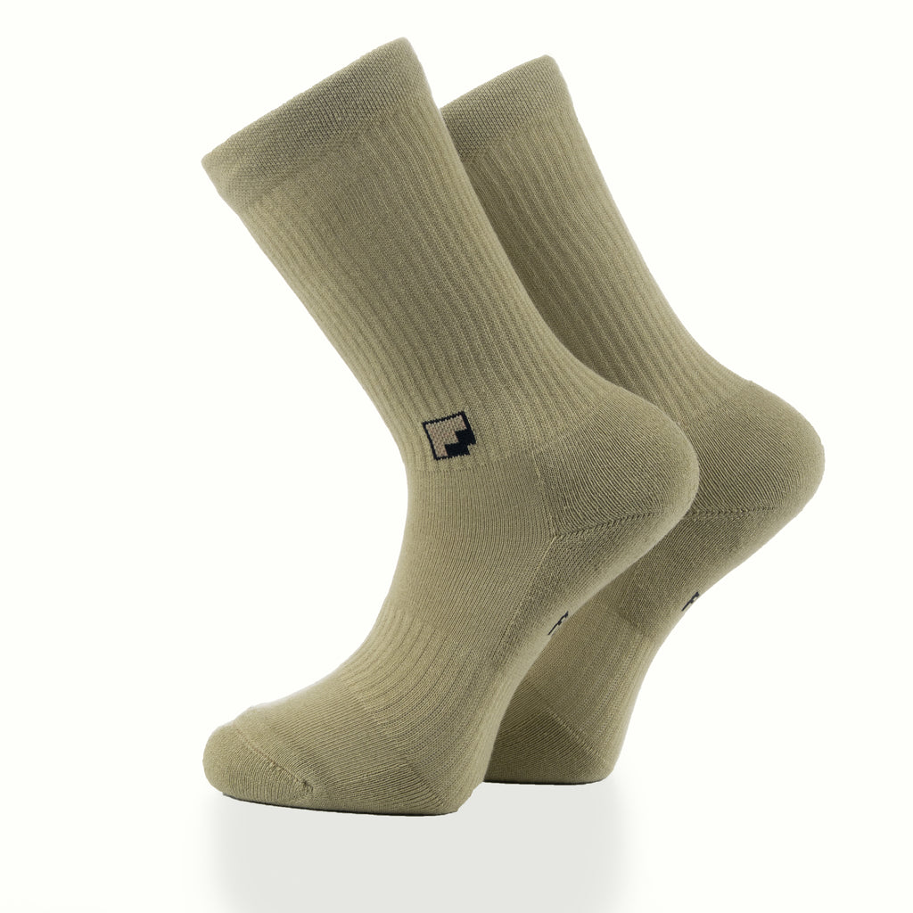 Minimal logo yeşil unisex çorap - premium tasarım