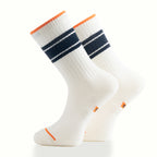 Retro bantlı krem unisex çorap - sneaker kombinleri ideal